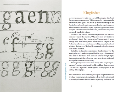 The opening spread of Tankard's Kingfisher Sample Book